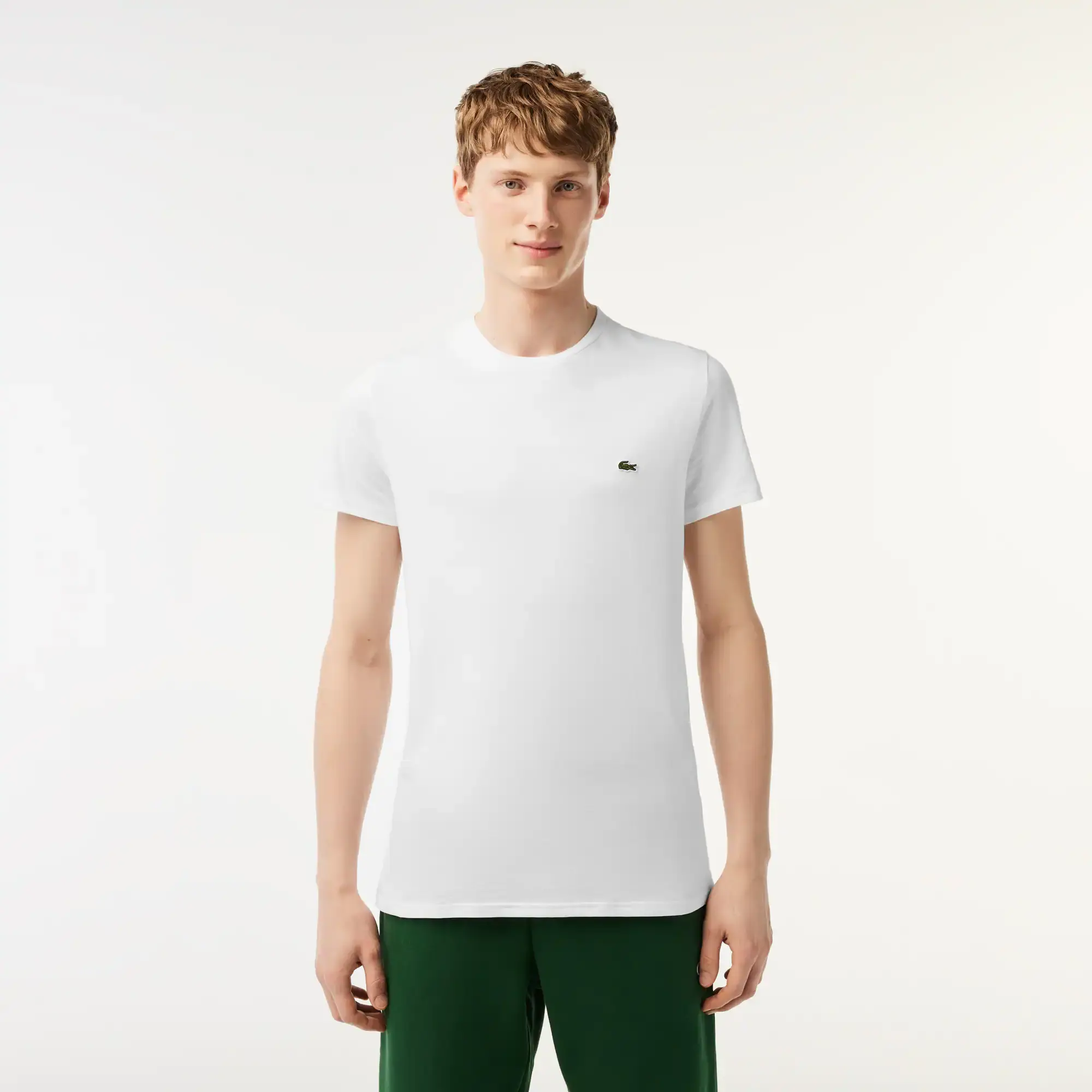 Lacoste Men's Crew Neck Pima Cotton Jersey T-Shirt. 1