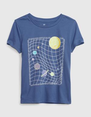 Gap Kids 100% Organic Cotton Graphic T-Shirt blue