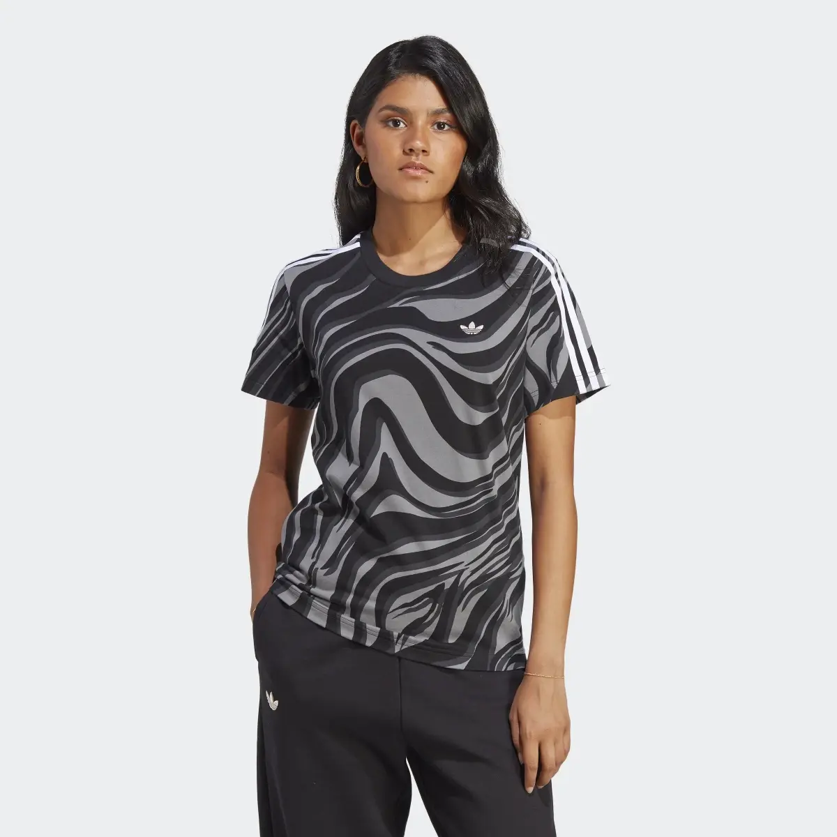 Adidas Abstract Allover Animal Print Tee. 2