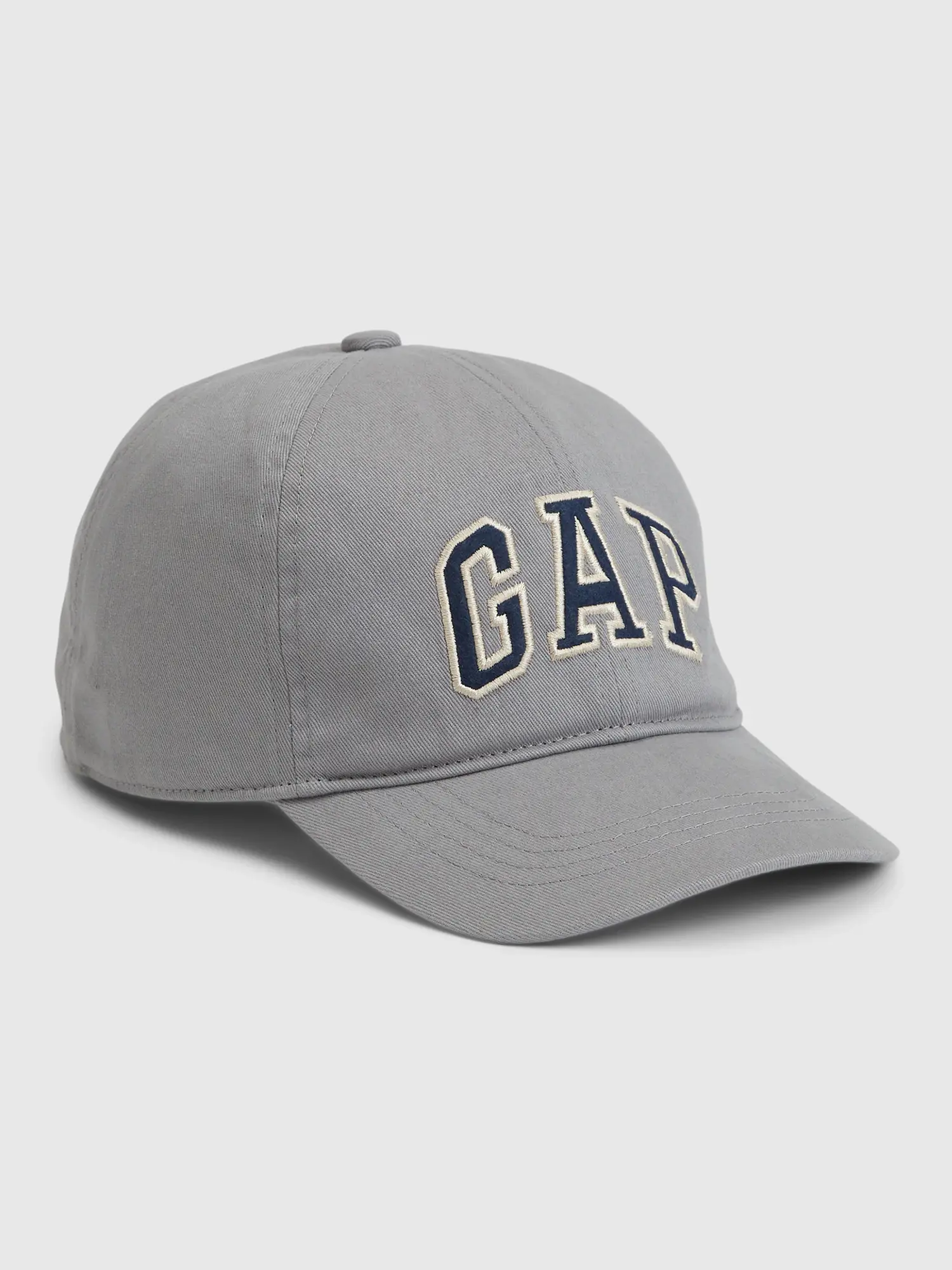 Gap Kids Organic Cotton Gap Arch Logo Baseball Hat gray. 1