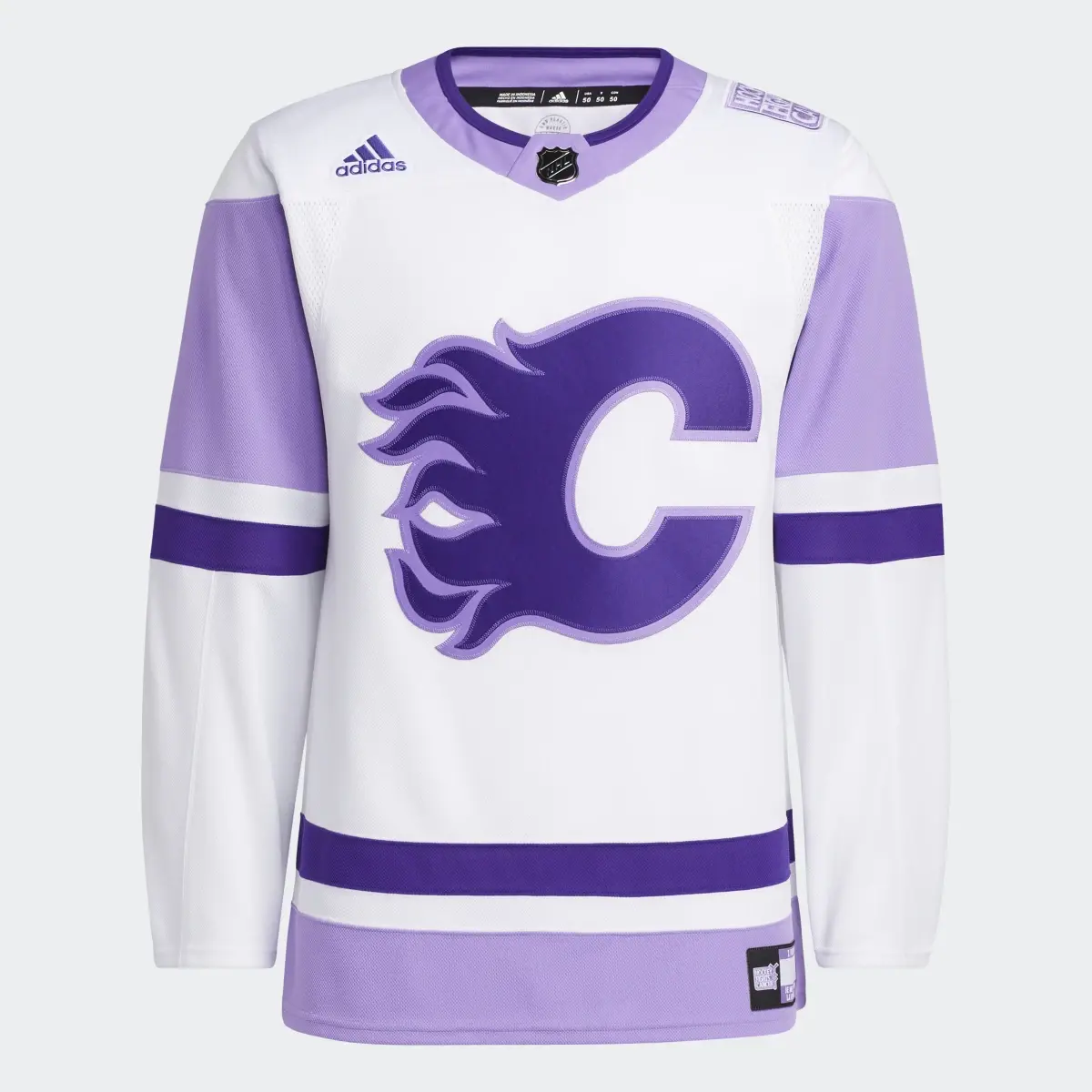 Adidas Flames Hockey Fights Cancer Jersey. 1