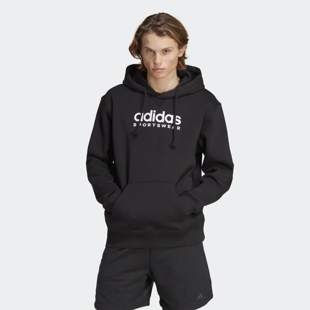 Adidas All SZN Fleece Graphic Hoodie. 2