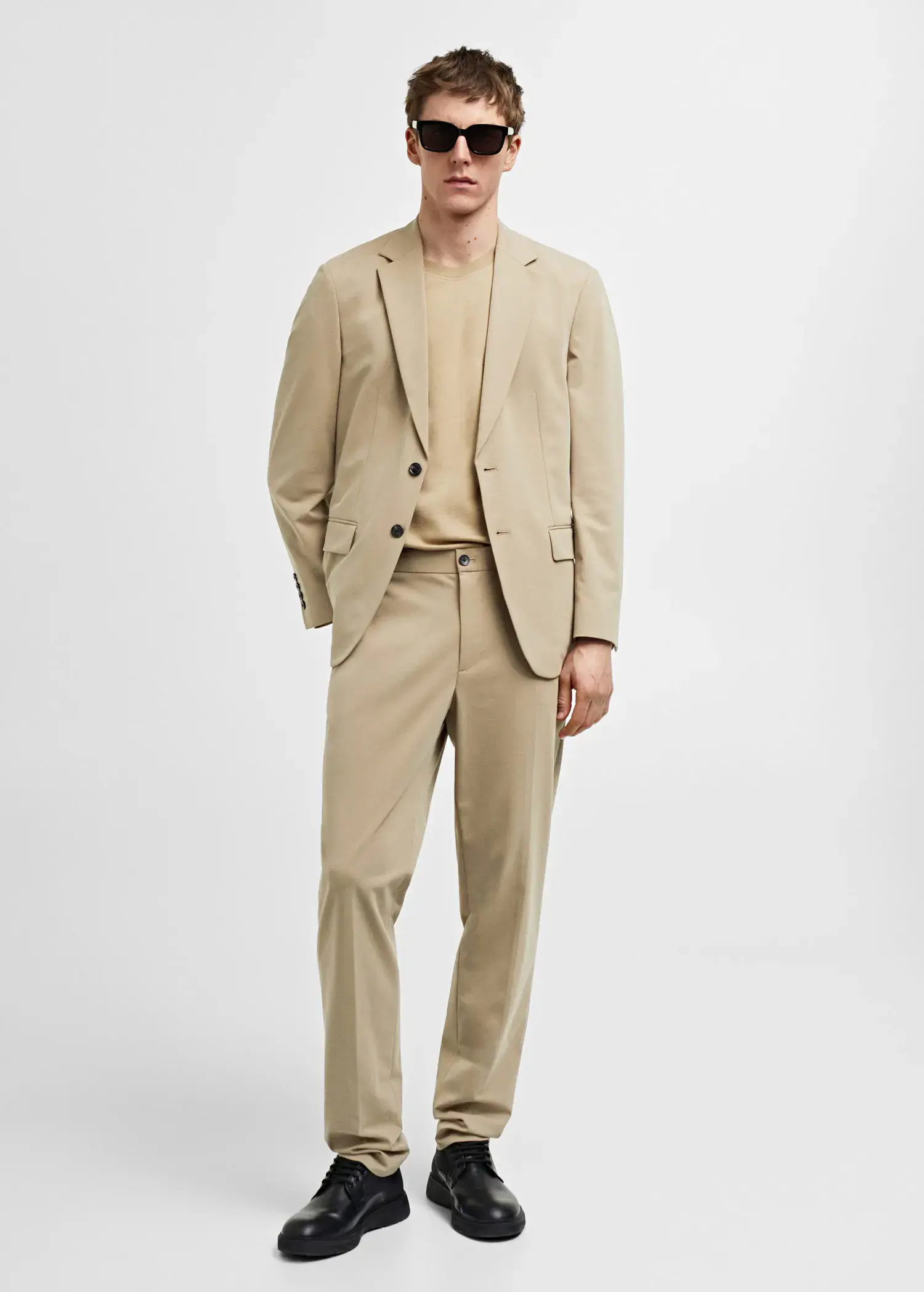 Mango Slim-fit cotton suit pants. 3