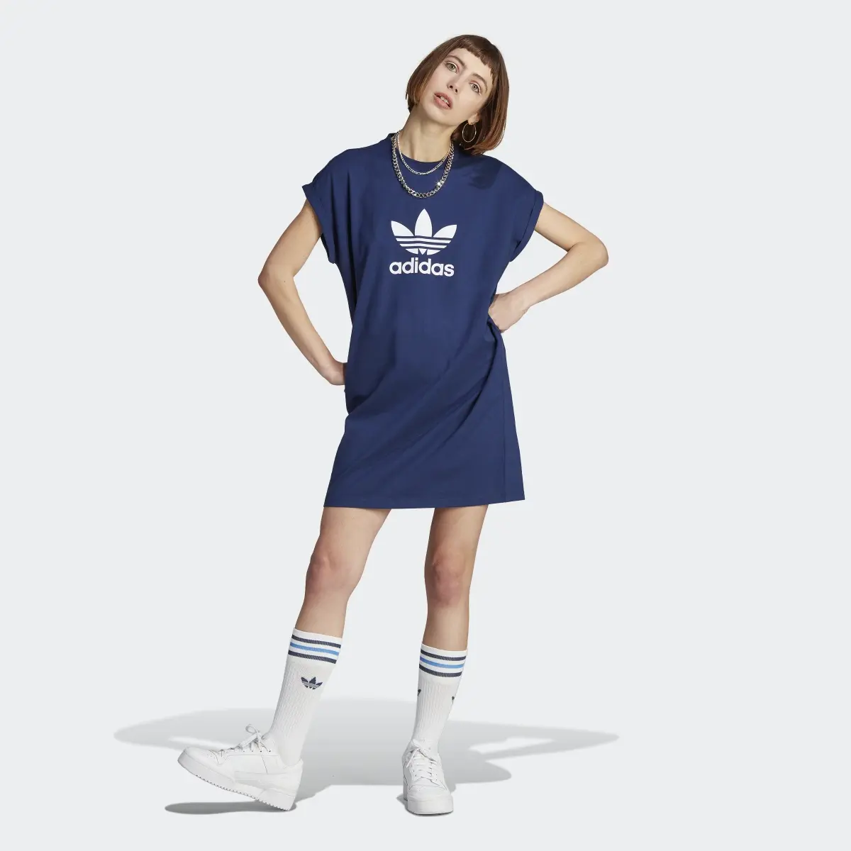 Adidas Adicolor Classics Trefoil Tee Dress. 2