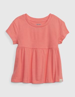Toddler 100% Organic Cotton Mix and Match Tunic Top pink