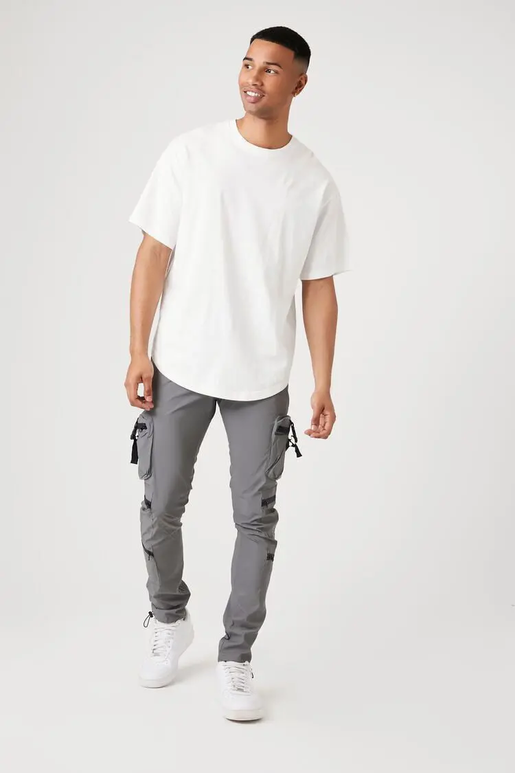 Forever 21 Forever 21 Reflective Cargo Joggers Grey/Multi. 1