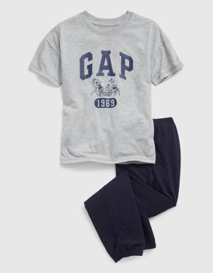 Kids &#124 Sesame Street 100% Recycled Gap Logo PJ Set gray
