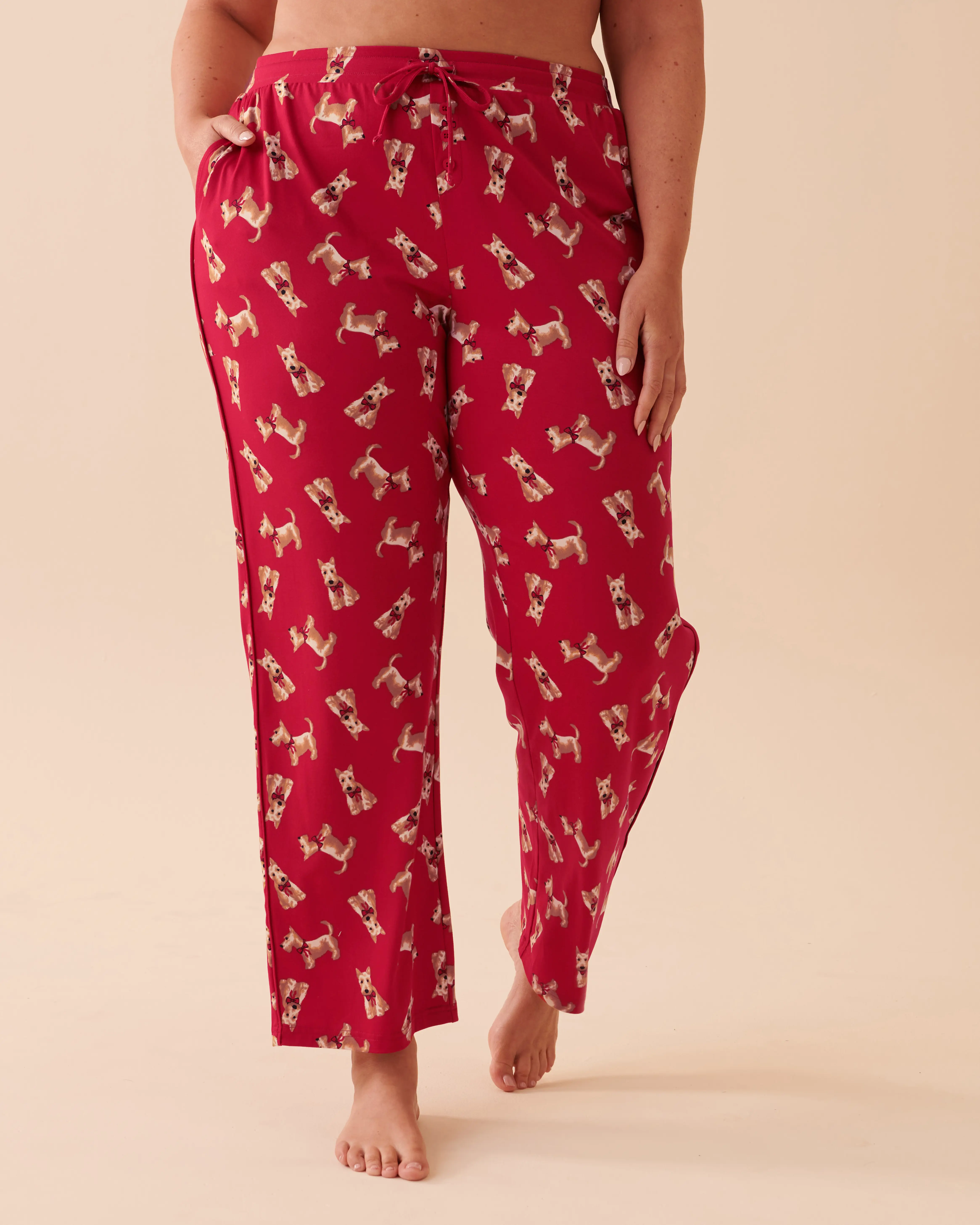 La Vie en Rose Scottie Print Super Soft Pajama Pants. 1