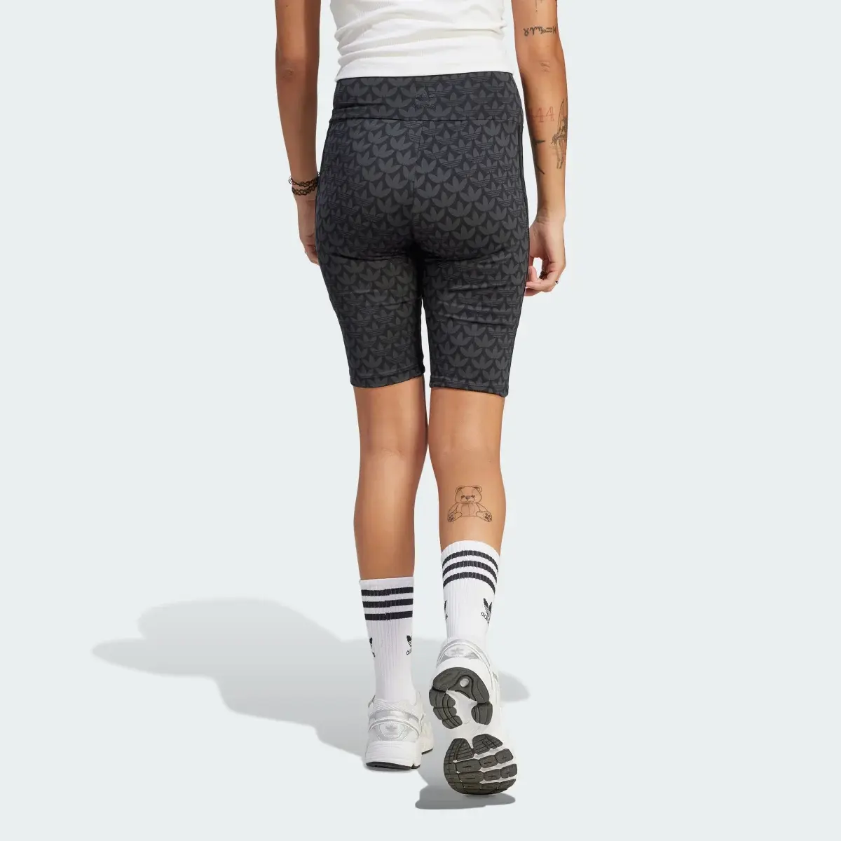 Adidas Trefoil Monogram Biker Shorts. 2