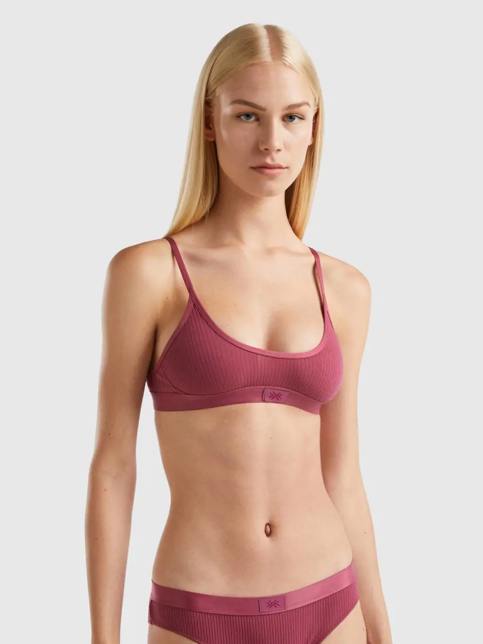 Benetton ribbed triangle bra. 1