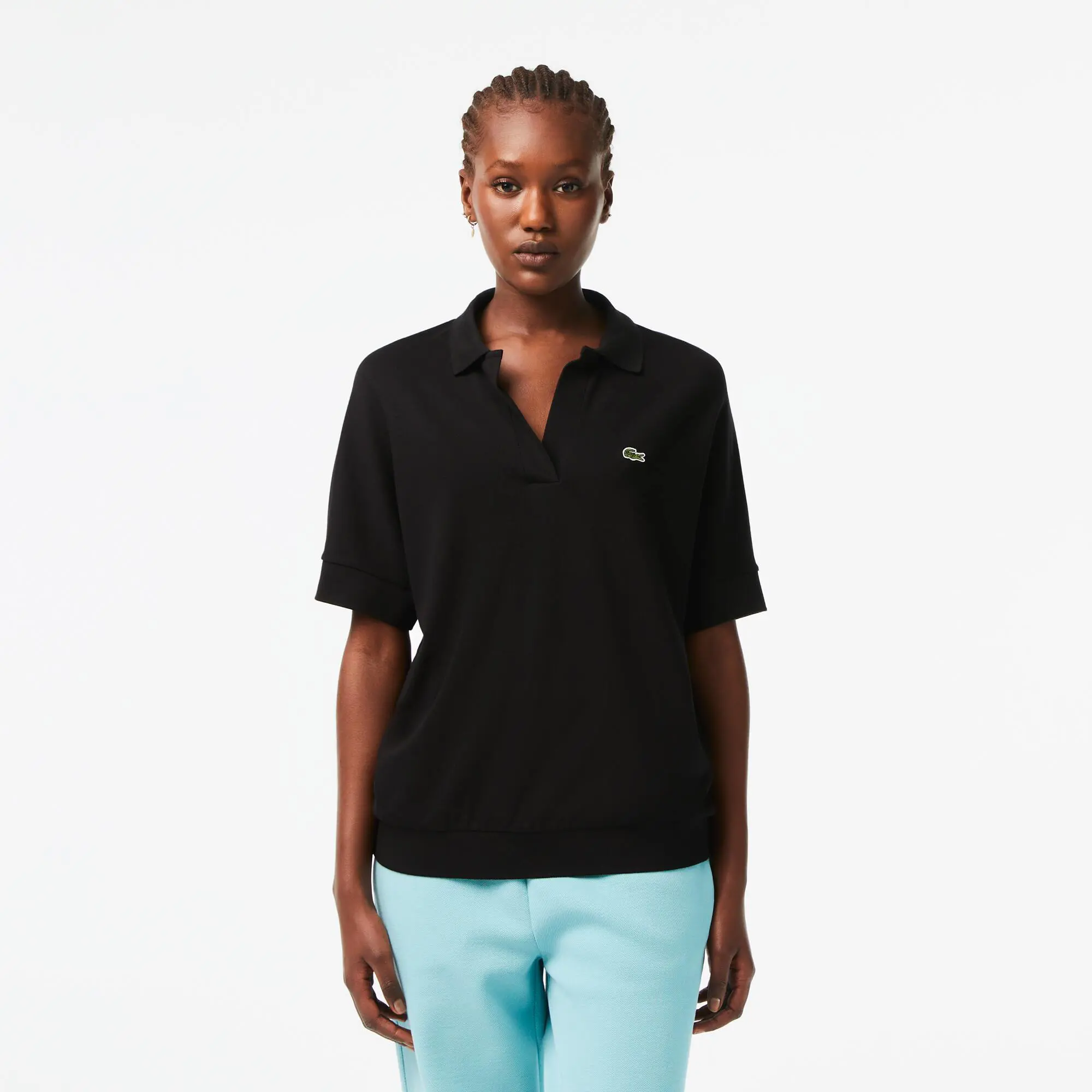 Lacoste Polo da donna loose fit in piqué fluido Lacoste. 1