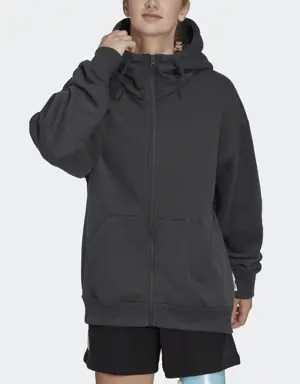 Adidas Studio Lounge Fleece Full-Zip Hoodie