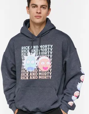 Forever 21 Rick &amp; Morty Graphic Hoodie Charcoal/Multi