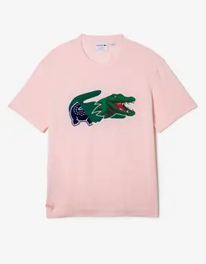 Men's Relaxed Fit Oversized Crocodile T-Shirt