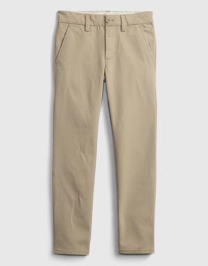 Kids Uniform Skinny Khakis brown