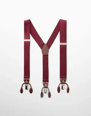 Mango Adjustable elastic straps with leather details