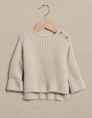 Banana Republic Cashmere Mock-Neck Sweater for Baby beige