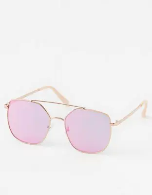 American Eagle So Fly Angled Aviator Sunglasses. 1