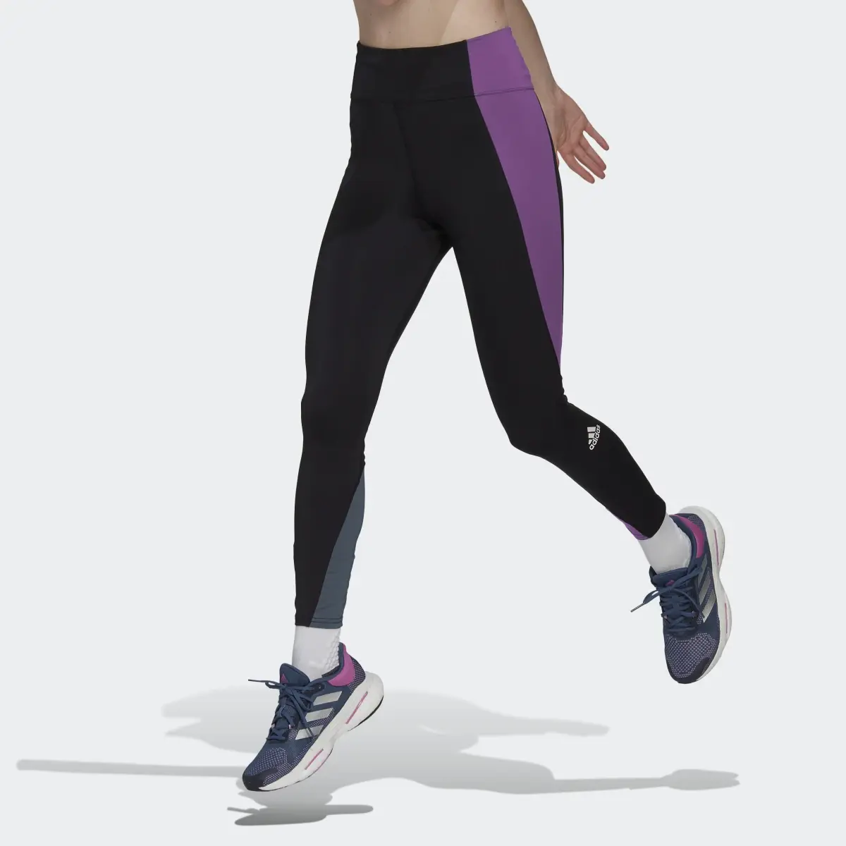 Adidas Own the Run Colorblock 7/8 Leggings. 1