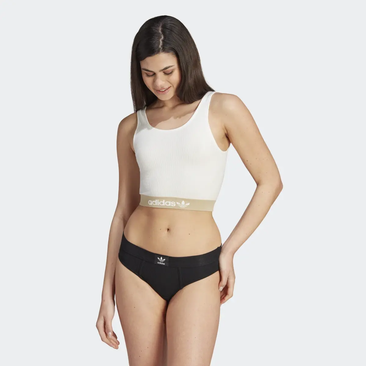 Adidas Ribbed Modern Flex Brami Underwear. 2