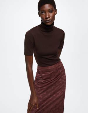 Textured jacquard skirt