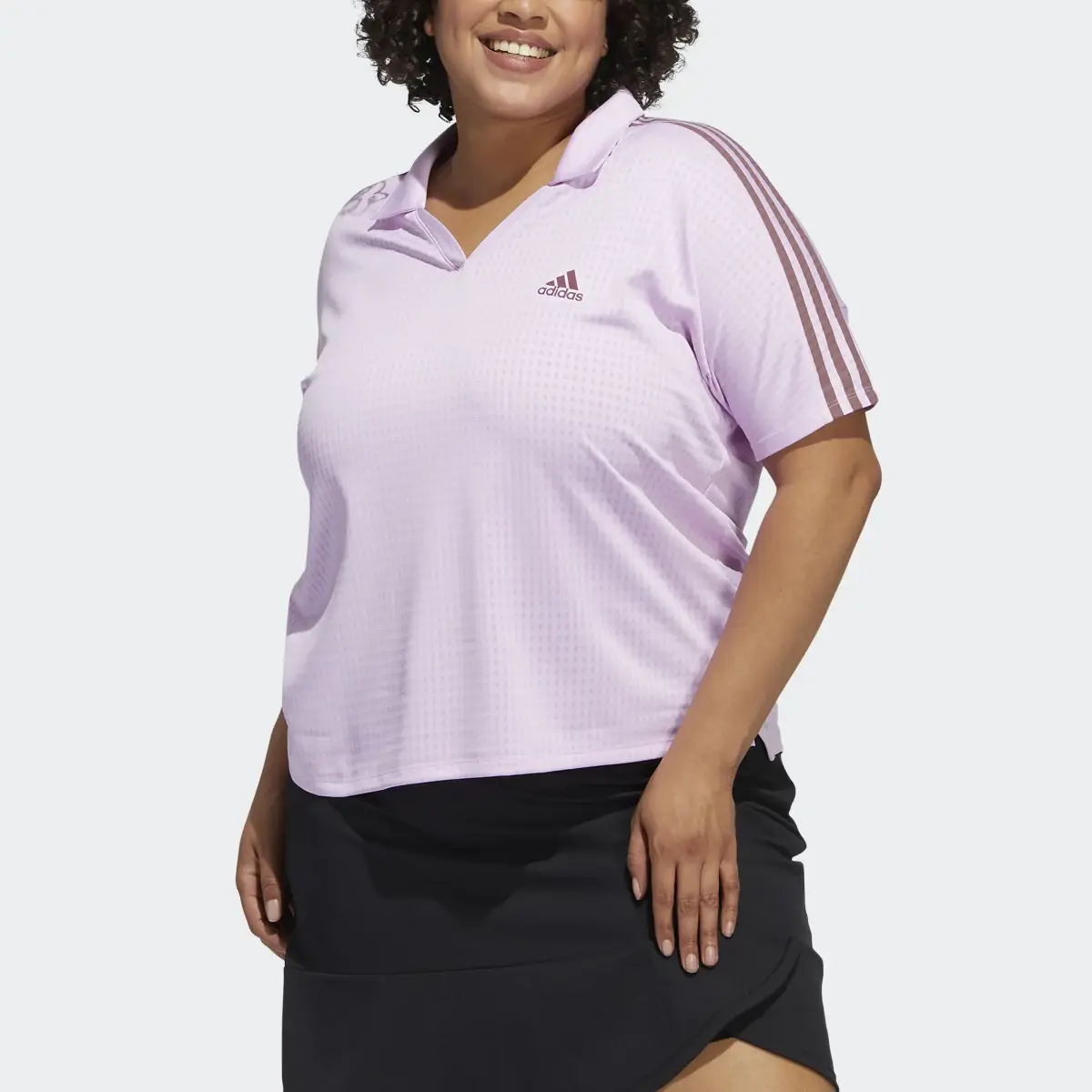 Adidas 3-Stripes Polo Shirt (Plus Size). 1