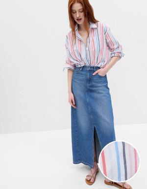 Gap Stripe Big Shirt multi