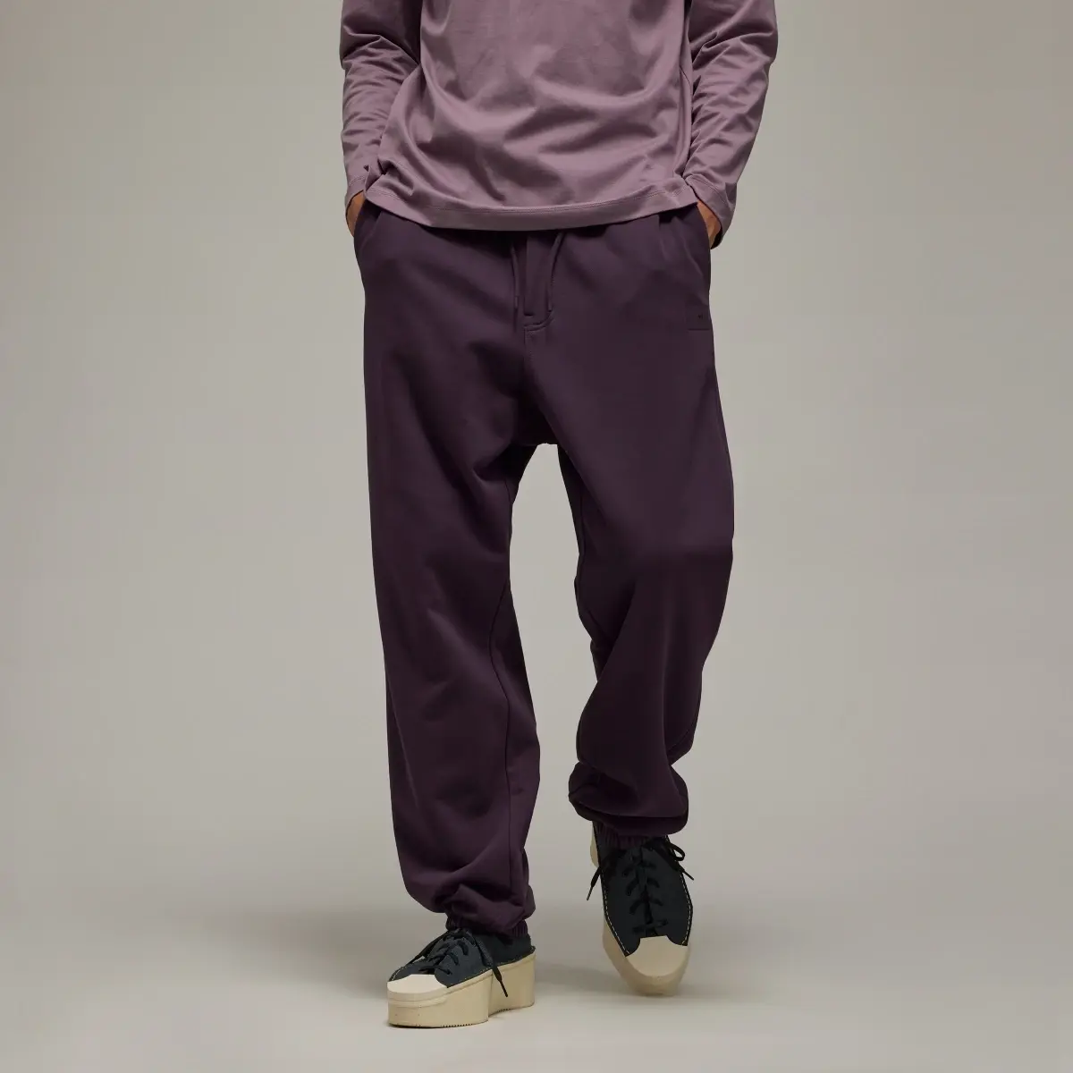 Adidas Y-3 Organic Cotton Terry Cuff Straight Pants. 1