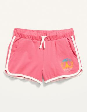 Old Navy Jersey-Knit Dolphin-Hem Cheer Shorts pink