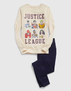 Kids &#124 DC&#153 100% Organic Cotton Justice League PJ Set beige
