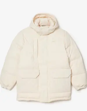 Men's Removable Hood Midi Puffer Jacket