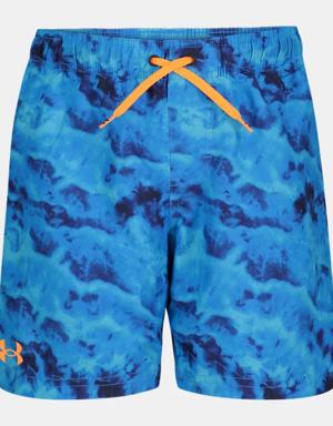 Little Boys' UA Ridge Dye Logo Swim Volley Shorts