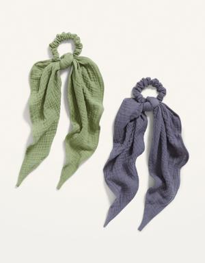 Old Navy Scarf Hair Ties 2-Pack for Women green
