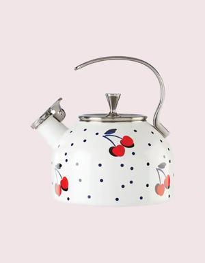 Vintage Cherry Dot Tea Kettle