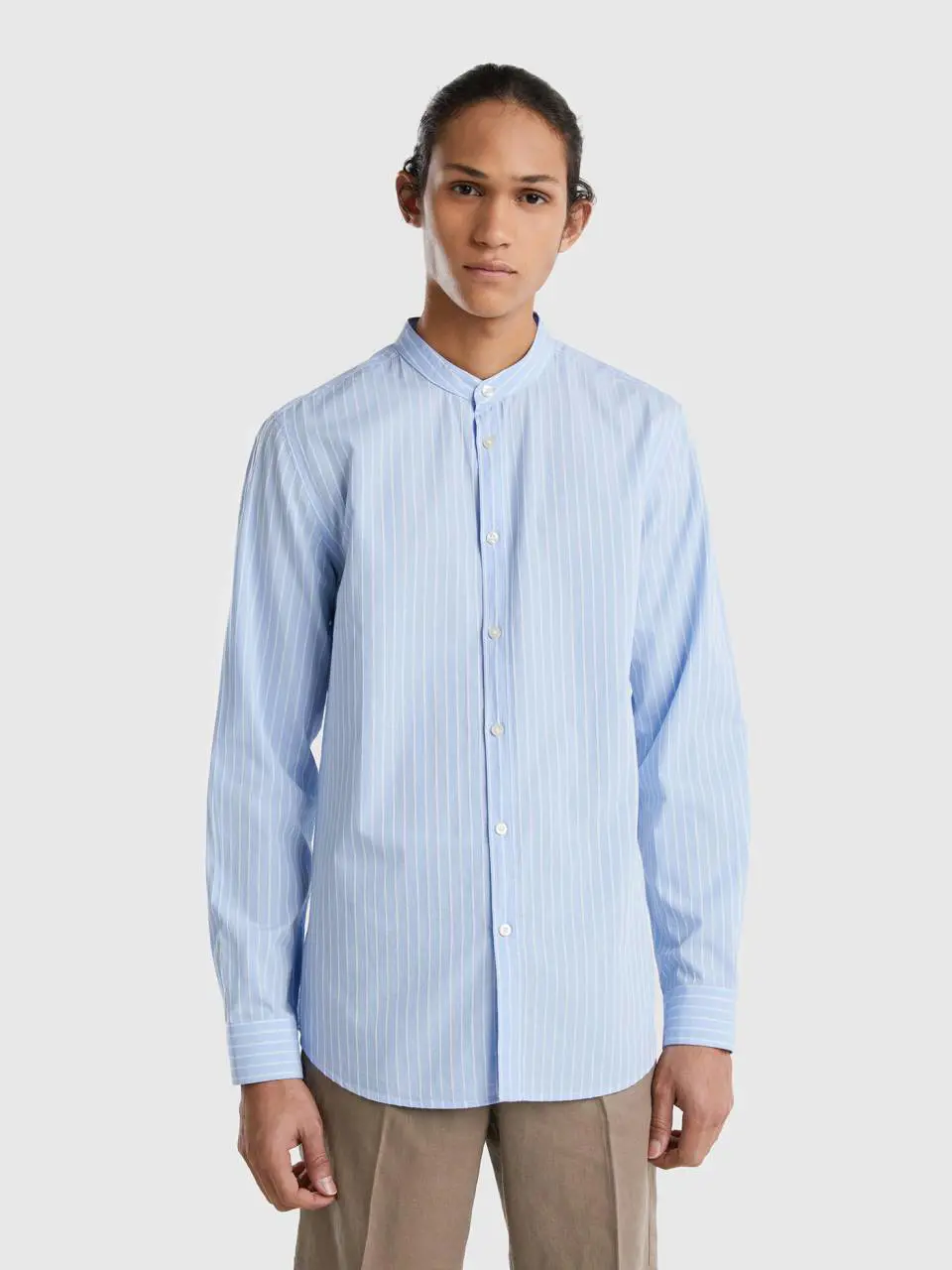 Benetton 100% cotton striped shirt. 1