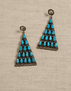 Turquoise Small Triangle Earrings &#124 Turquoise Collection multi