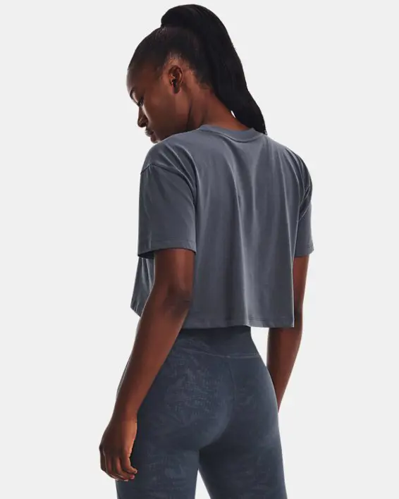 Under Armour Women's UA Branded Logo Crop Short Sleeve. 2 Under Armour Women's UA Branded Logo Crop Short Sleeve. 2