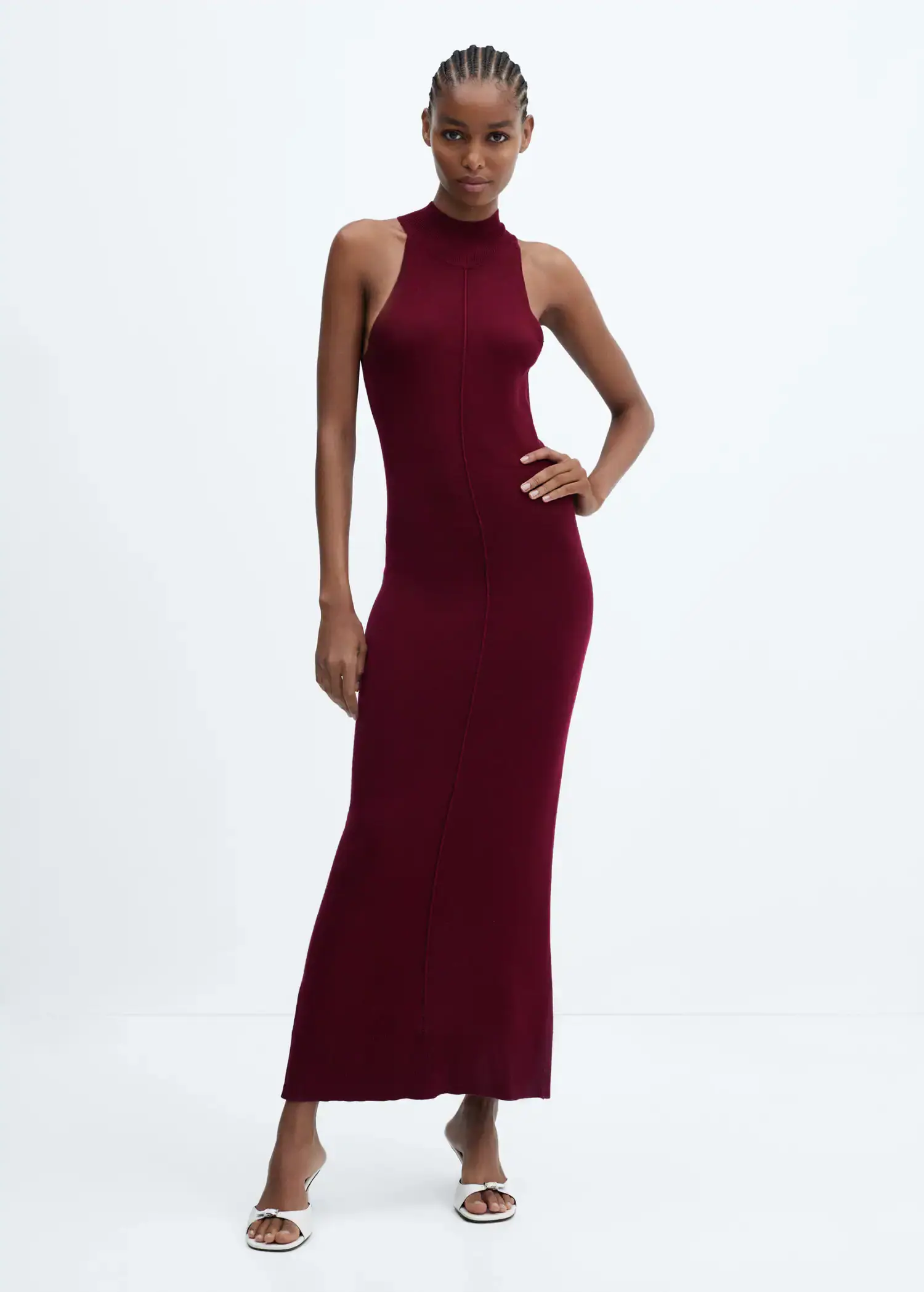Mango Fitted dress with back slit. 1