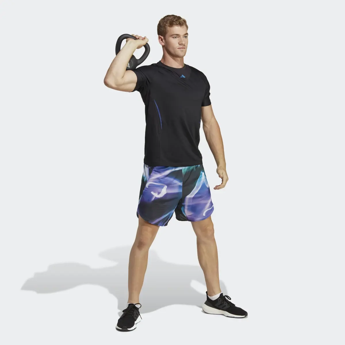 Adidas Short da allenamento Designed for Training HEAT.RDY HIIT Allover Print. 3