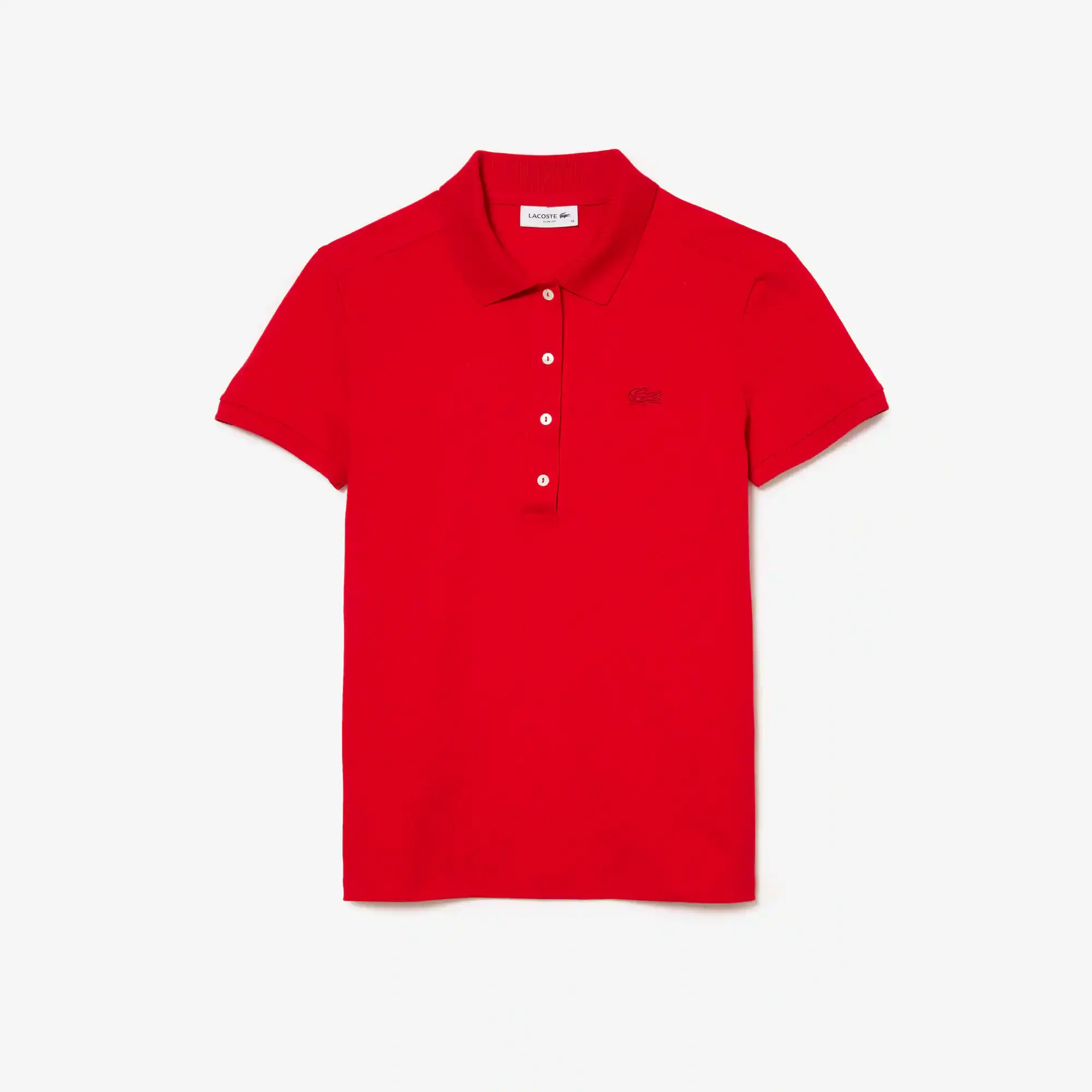 Lacoste Women's Slim Fit Stretch Cotton Piqué Polo. 2 Lacoste Women's Slim Fit Stretch Cotton Piqué Polo. 2