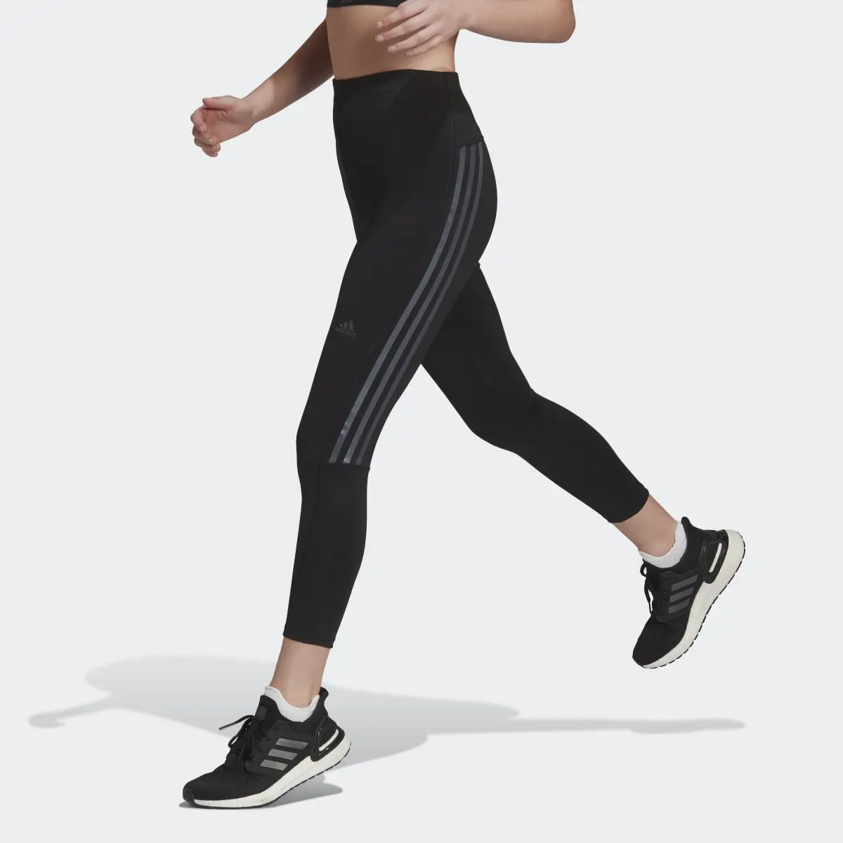 Adidas Run Icons 3-Stripes 7/8 Running Leggings. 1