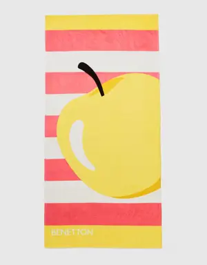 beach towel with apple print