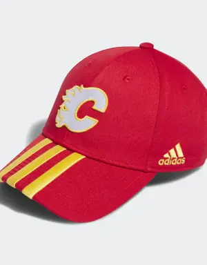 Calgary Flames 3-Stripes Adjustable Cap