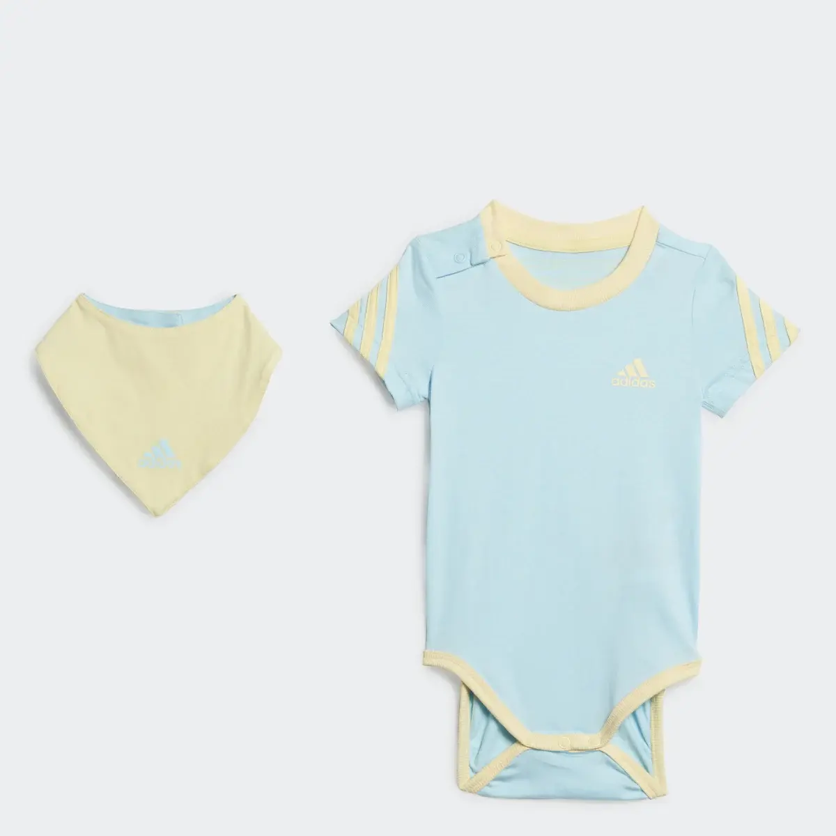 Adidas 3-Stripes Onesie with Bib. 1