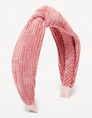 Fabric-Covered Headband for Girls pink