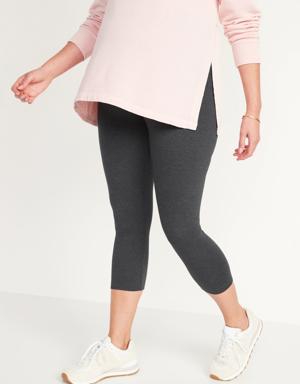 Maternity Full-Panel Cropped Leggings gray