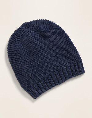 Unisex Sweater-Knit Beanie for Baby blue