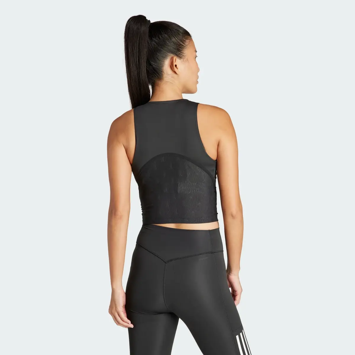 Adidas Branded Mesh Crop Tank Top. 3