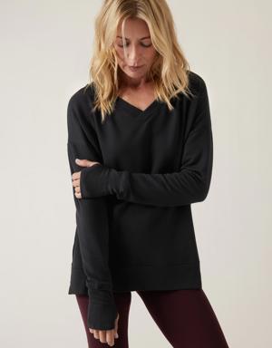 Coaster Luxe V&#45Neck Sweatshirt black