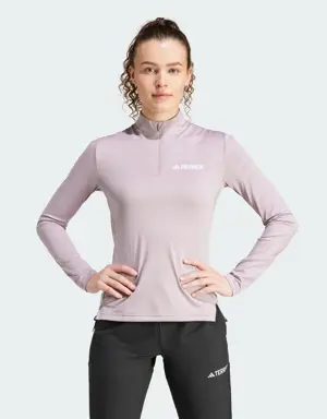 Adidas T-shirt manches longues à demi-zip Terrex Multi. 2